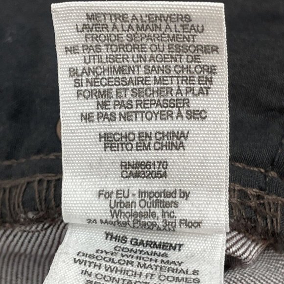 Free People Jeans Women's Size 27 Velour Animal Print Brown Casual Streetwear - Picture 6 of 11